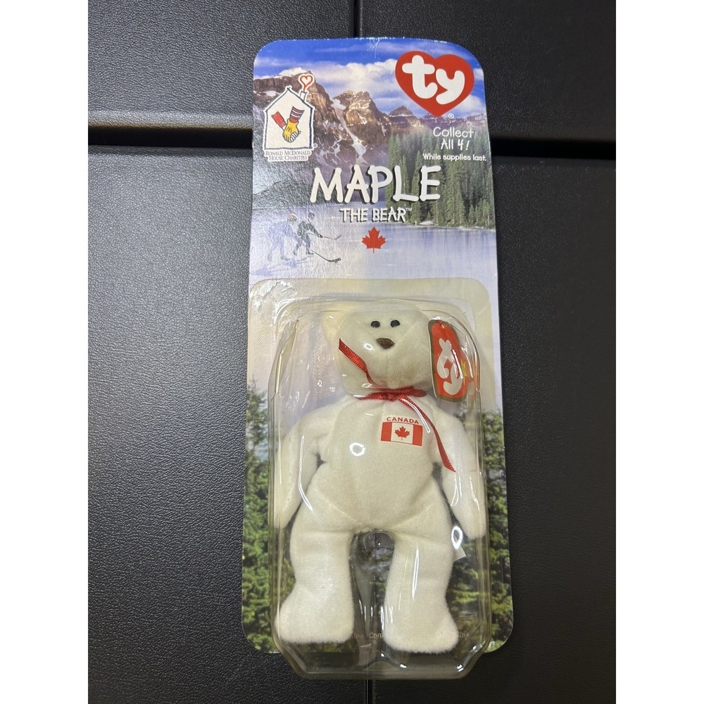 Maple The Bear- TY Beanie Babies McDonalds 1999 With Rare 1993 Tag Error
